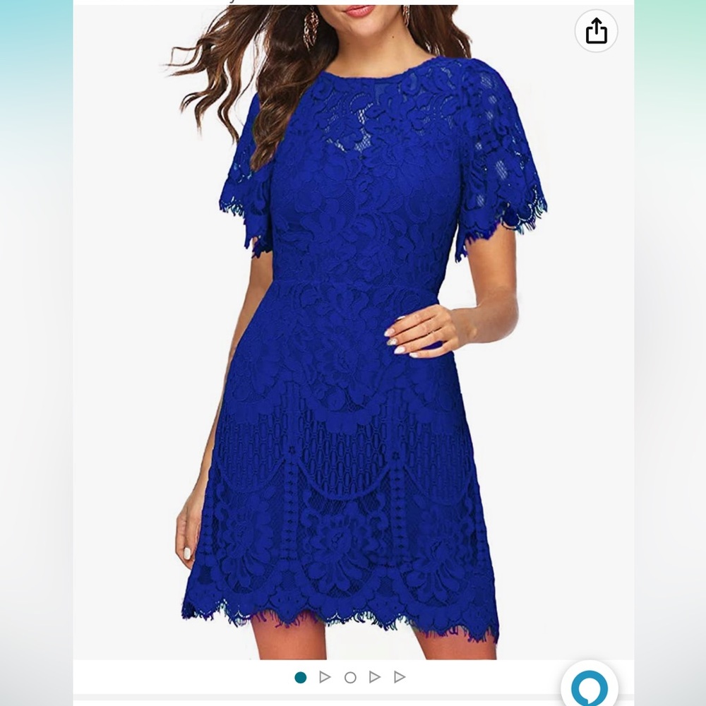 Royal blue lace dress